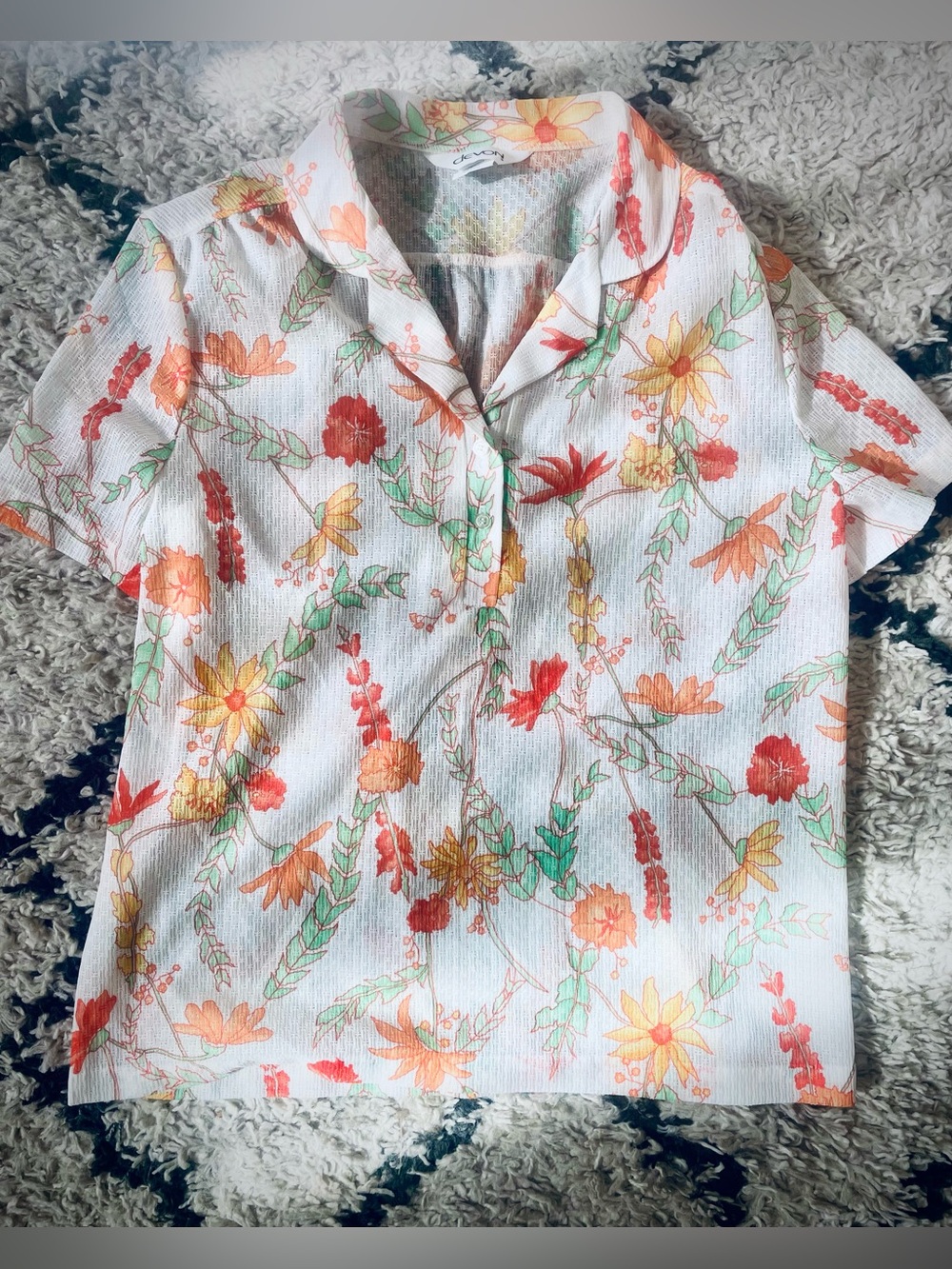 1970s Vintage Floral Shirt